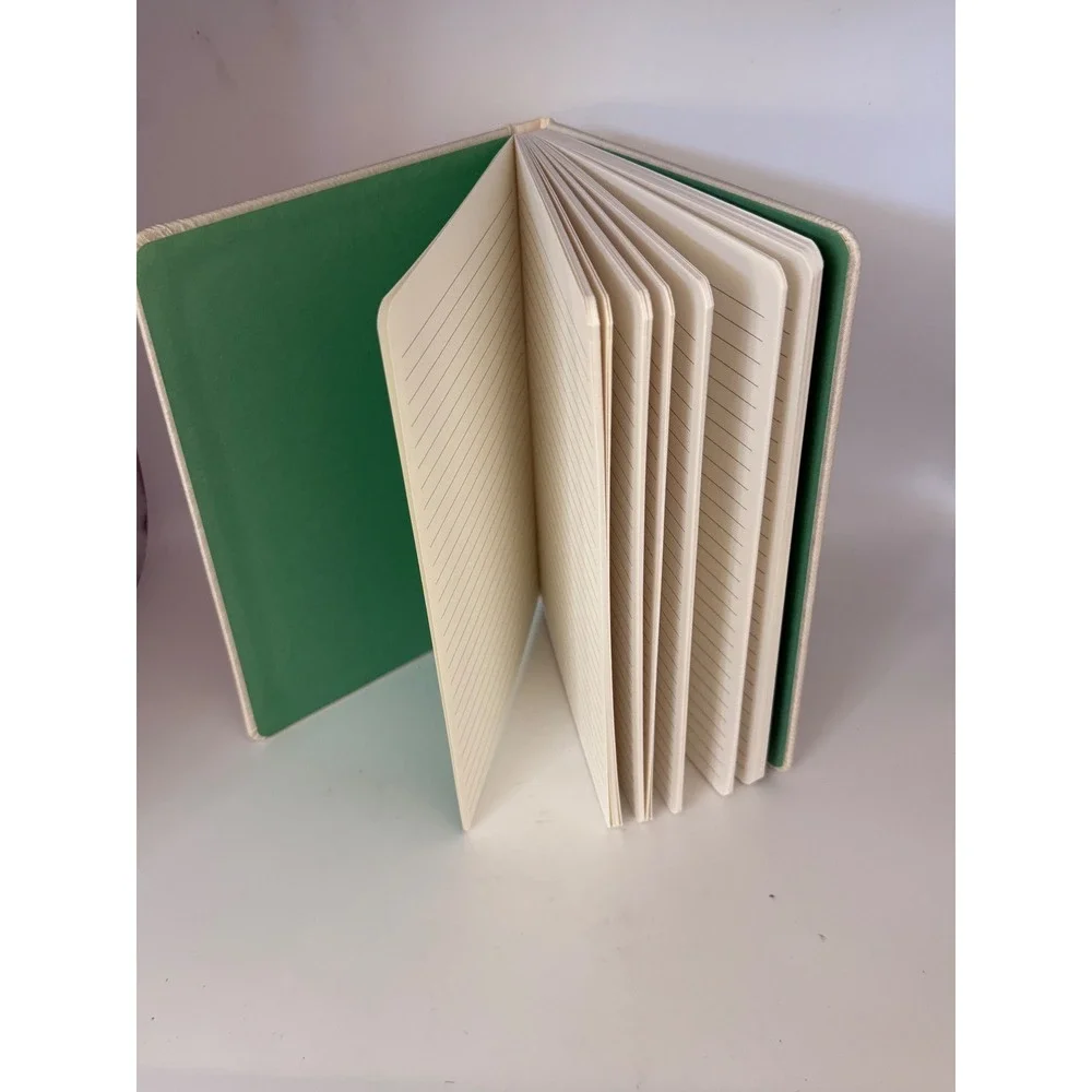 Corner Office by Jot Tufted Floral Embroidery Crewel Lined Notebook 6x8.5 Boho